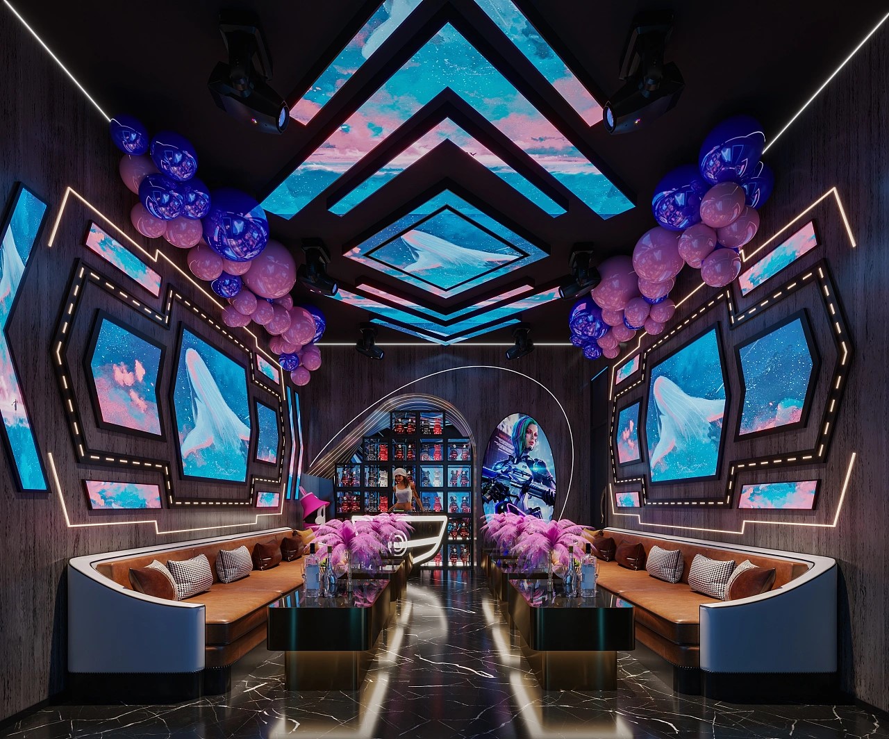 party派對風ktv裝修效果圖